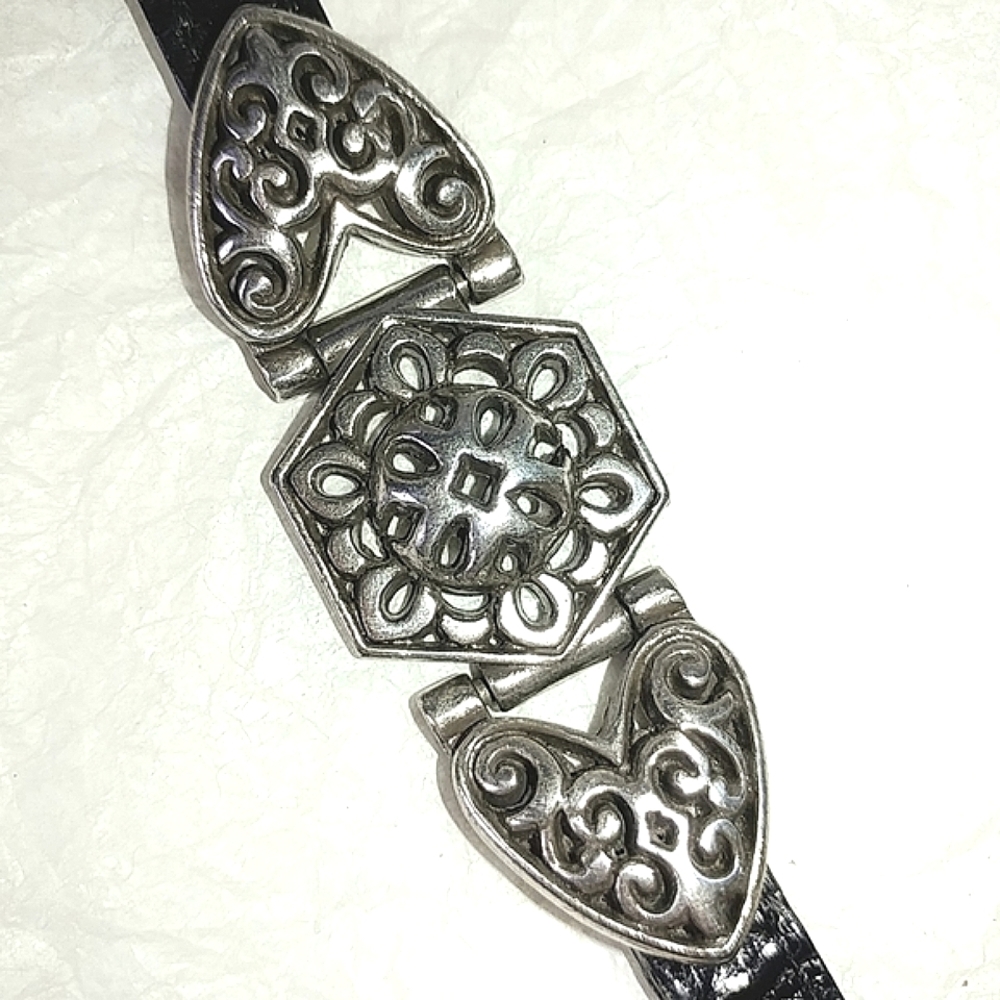 BRIGHTON 1994 BRACELET -  VINTAGE with LEATHER STRAP